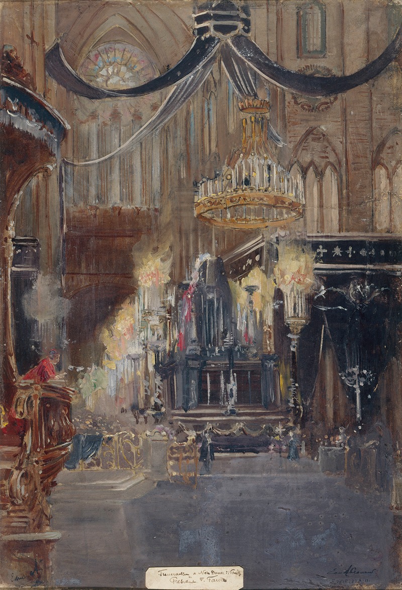 Jean Baptiste Edmond Allouard - Funérailles du président Félix Faure, à Notre-Dame, le 23 février 1899.