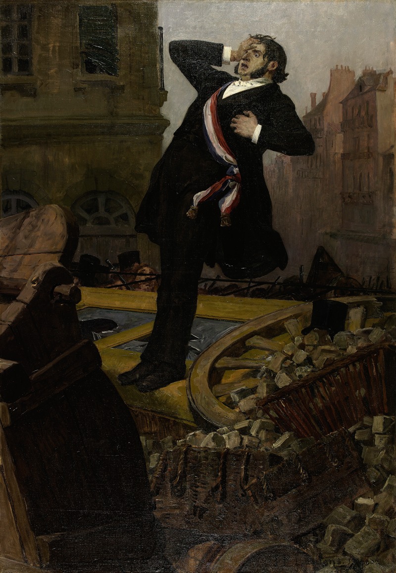 Jean-Paul Laurens - Mort du député Alphonse Baudin le 3 décembre 1851
