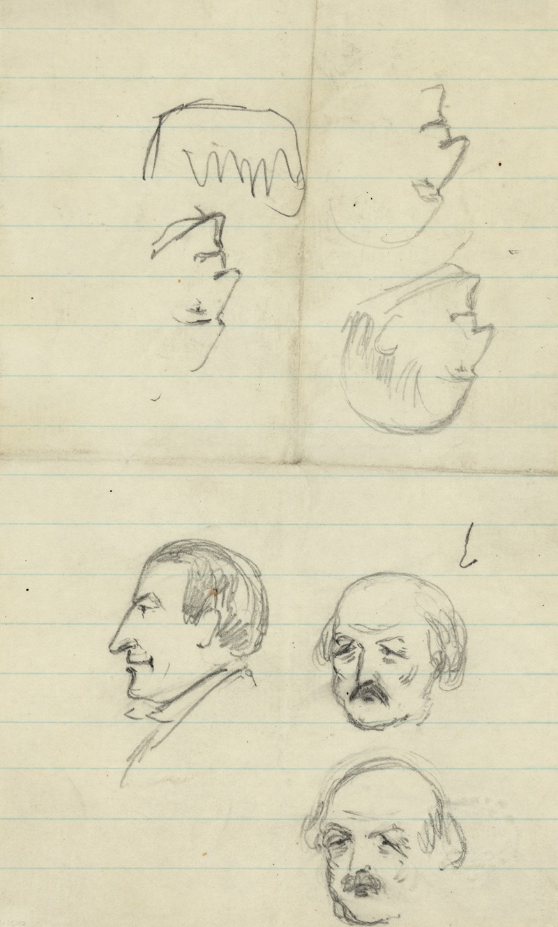 Alfred Rudolph Waud - Six bust sketches
