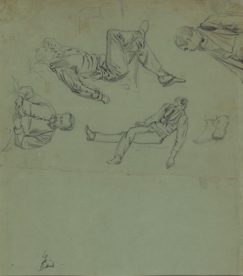 Alfred Rudolph Waud - Sketches of figures in repose