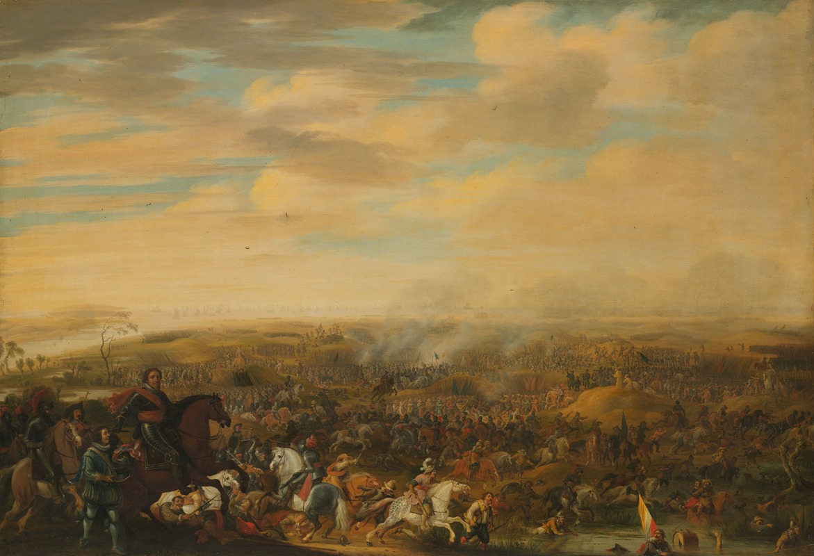 Pauwels van Hillegaert - Prince Maurice at the Battle of Nieuwpoort, 2 July 1600