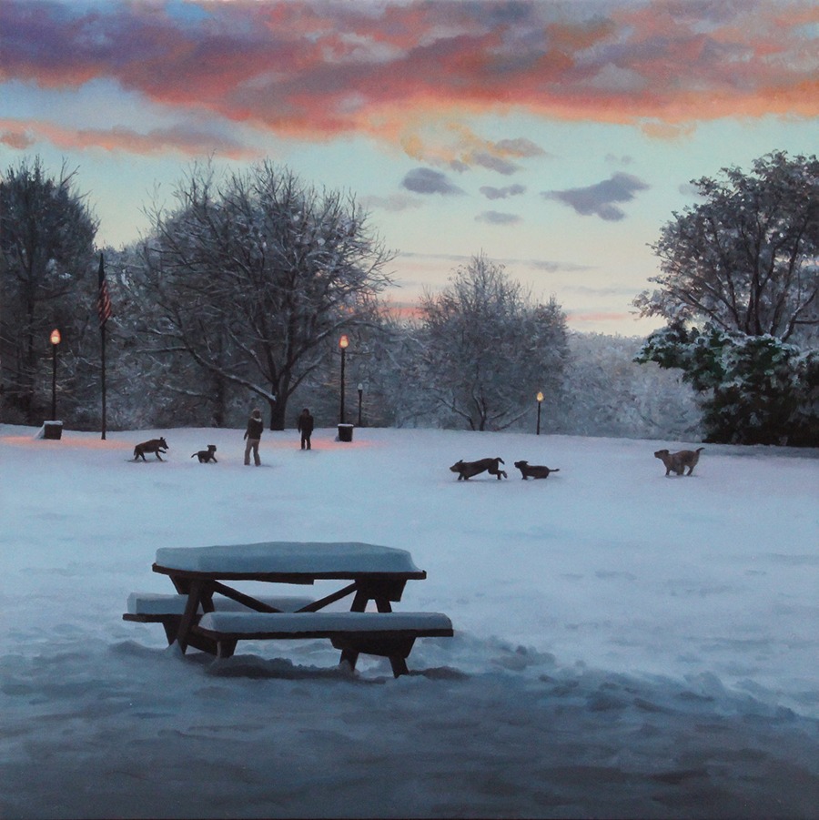 Scott Prior - Dogs Playing in the Park after the Snowstorm