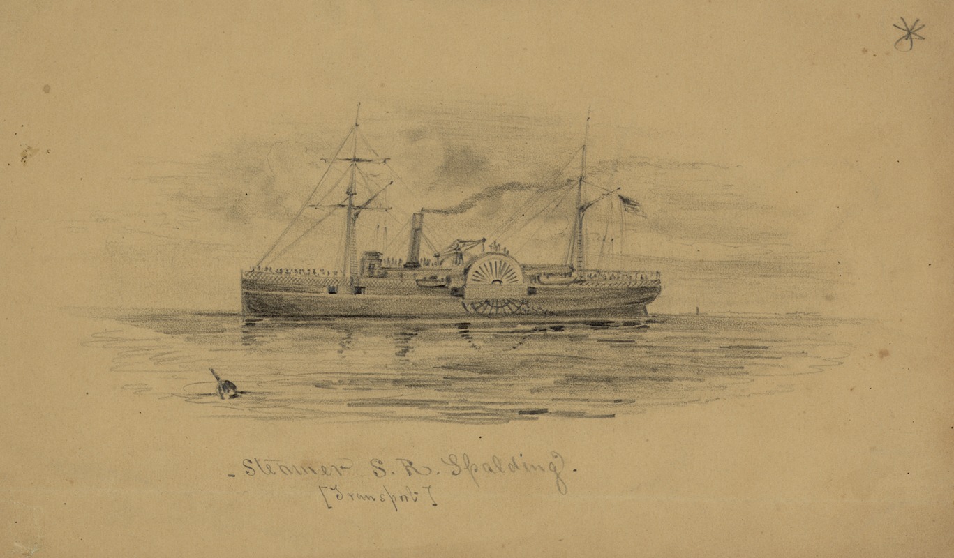 Alfred Rudolph Waud - Steamer S. R. Spalding