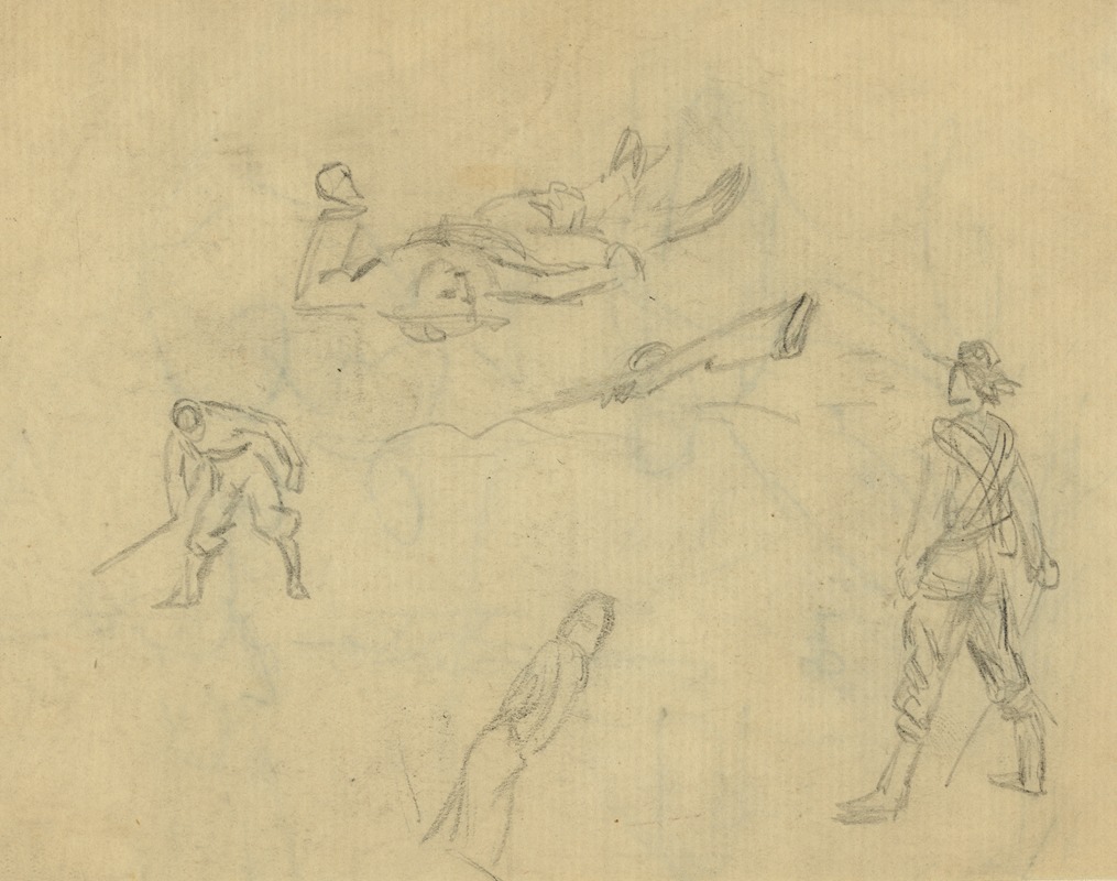 Alfred Rudolph Waud - Studies of soldiers in various positions