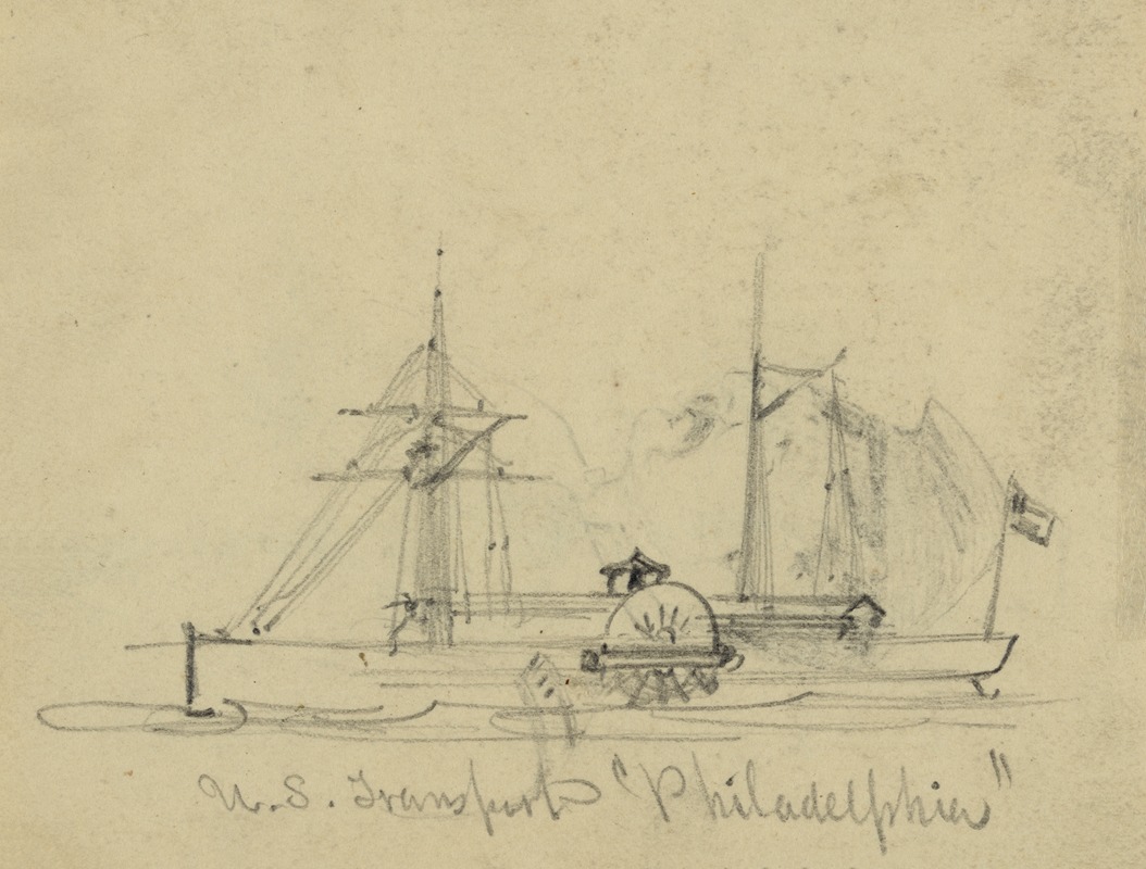 Alfred Rudolph Waud - U.S. Transport ‘Philadelphia’