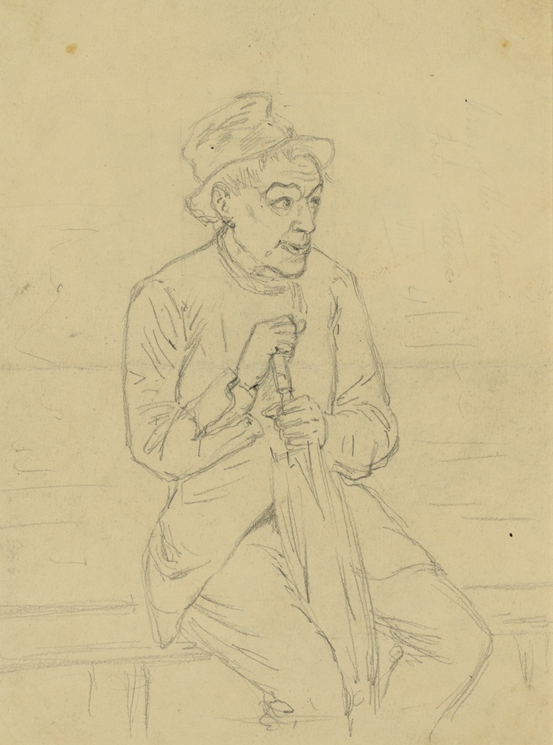 Arthur Lumley - Sketch of a civilian figure