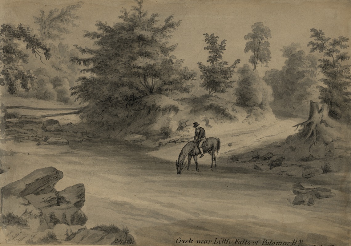 Augustus Köllner - Creek near Little Falls of Potomac R., Washington