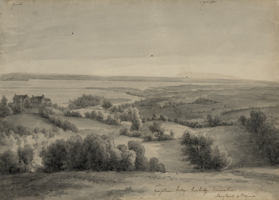 Augustus Köllner - Georgetown College, Long Bridge, Potomac River, Maryland & Virginia–June 21, 1861