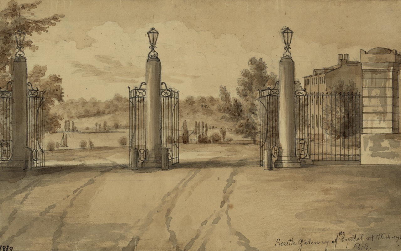 Augustus Köllner - South gateway of the Capitol at Washington, D.C.