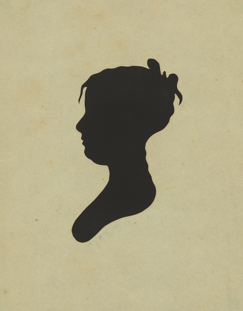 Charles Willson Peale - Silhouette of girl facing left, no. 1