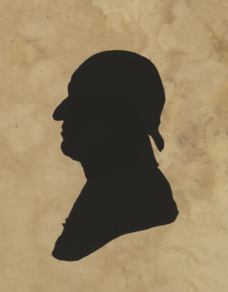 Charles Willson Peale - Silhouette of man facing left, no. 8