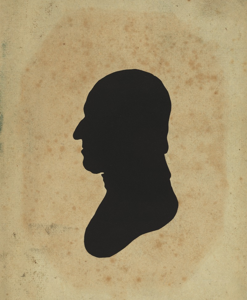 Charles Willson Peale - Silhouette of man facing left, no. 9