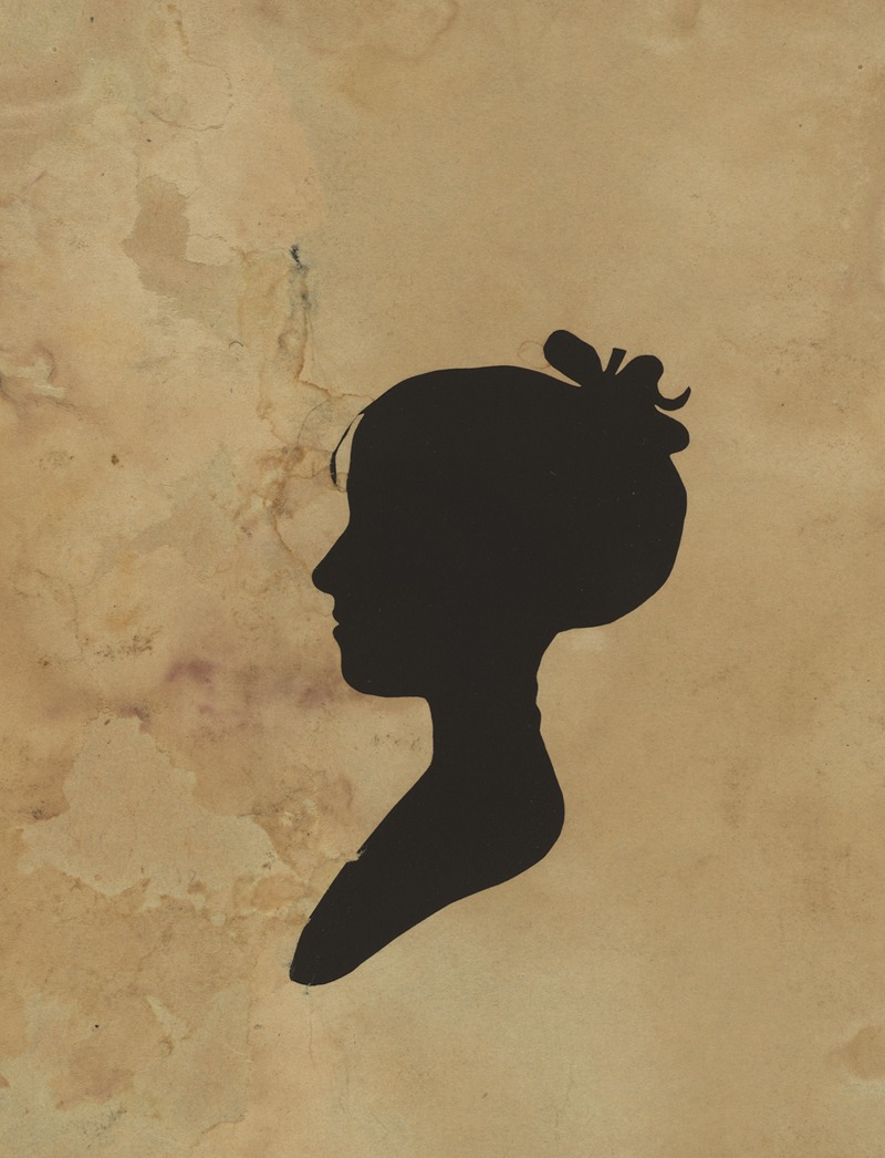 Charles Willson Peale - Silhouette of unidentified girl facing left, no. 1