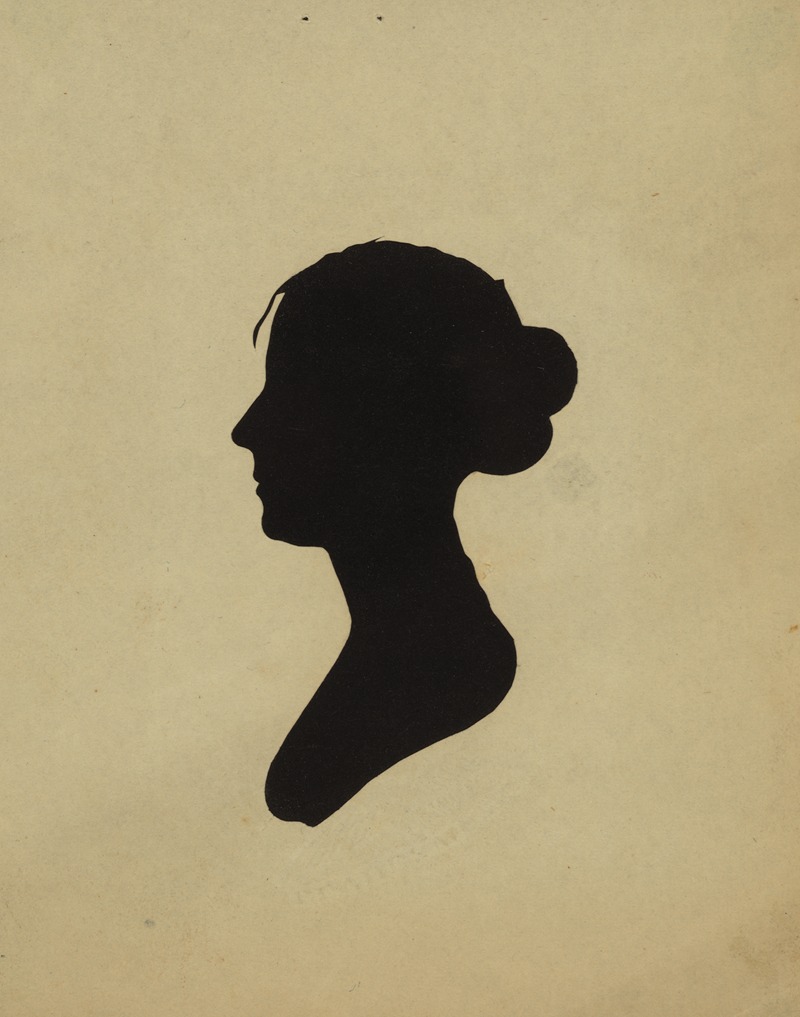 Charles Willson Peale - Silhouette of woman facing left, no. 5