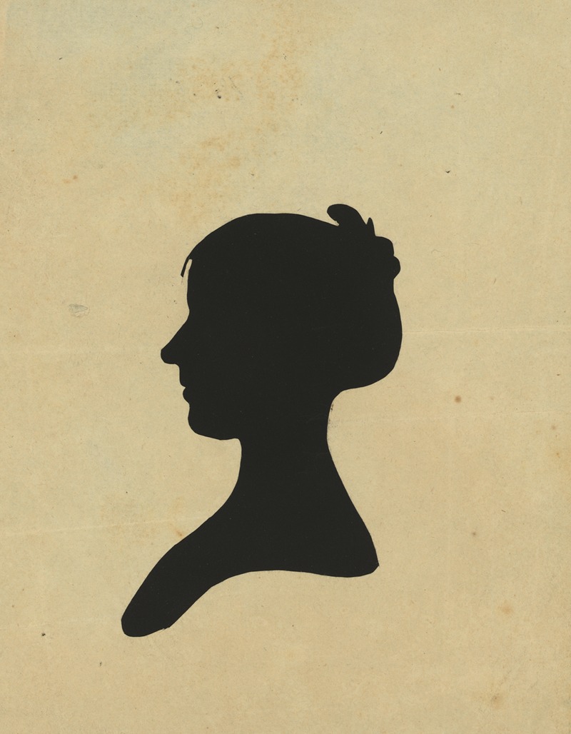 Charles Willson Peale - Silhouette of woman facing left, no. 6