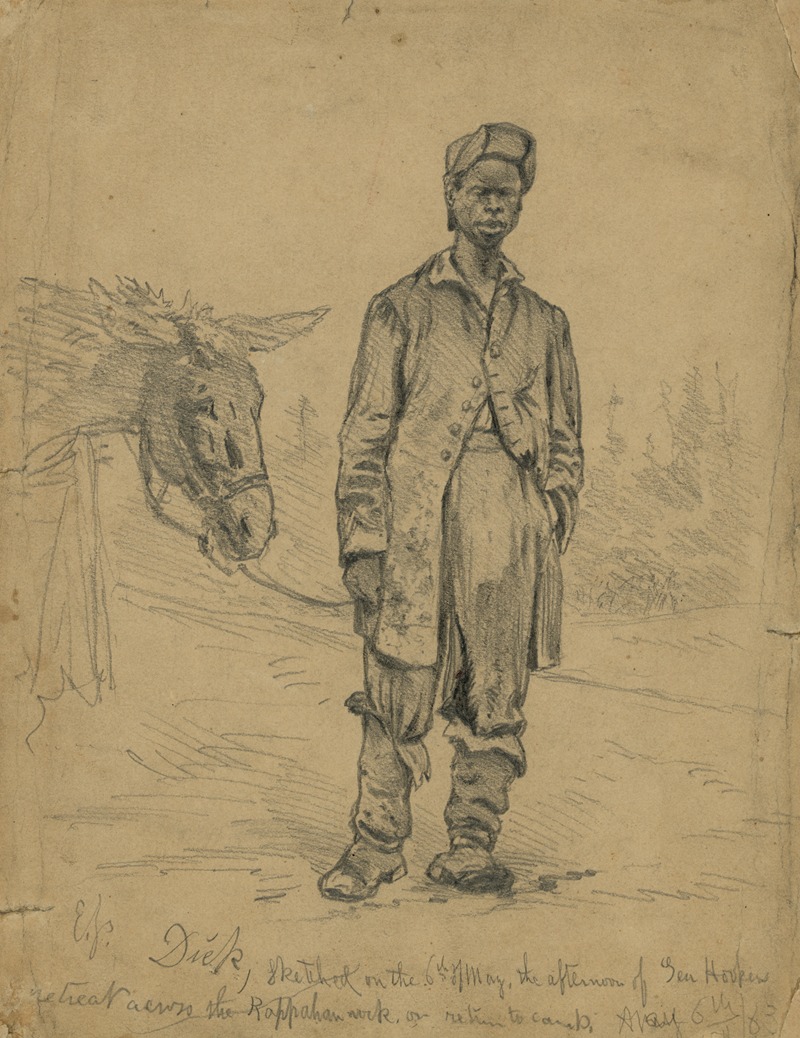 Edwin Forbes - Dick, sketched on the 6th of May, on return to camp