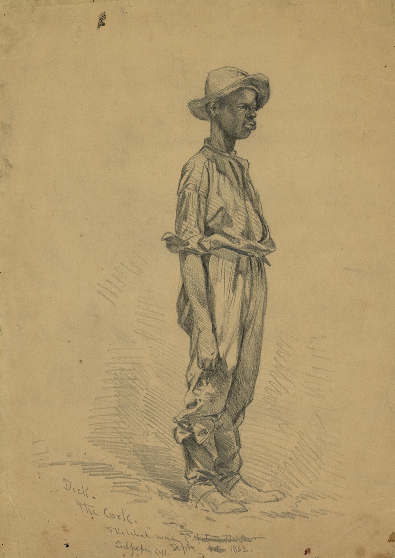 Edwin Forbes - Dick, the cook, sketched near Culpeper Court House
