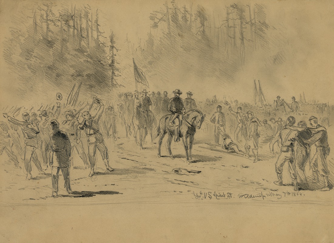 Edwin Forbes - Genl. U.S. Grant at Wilderness