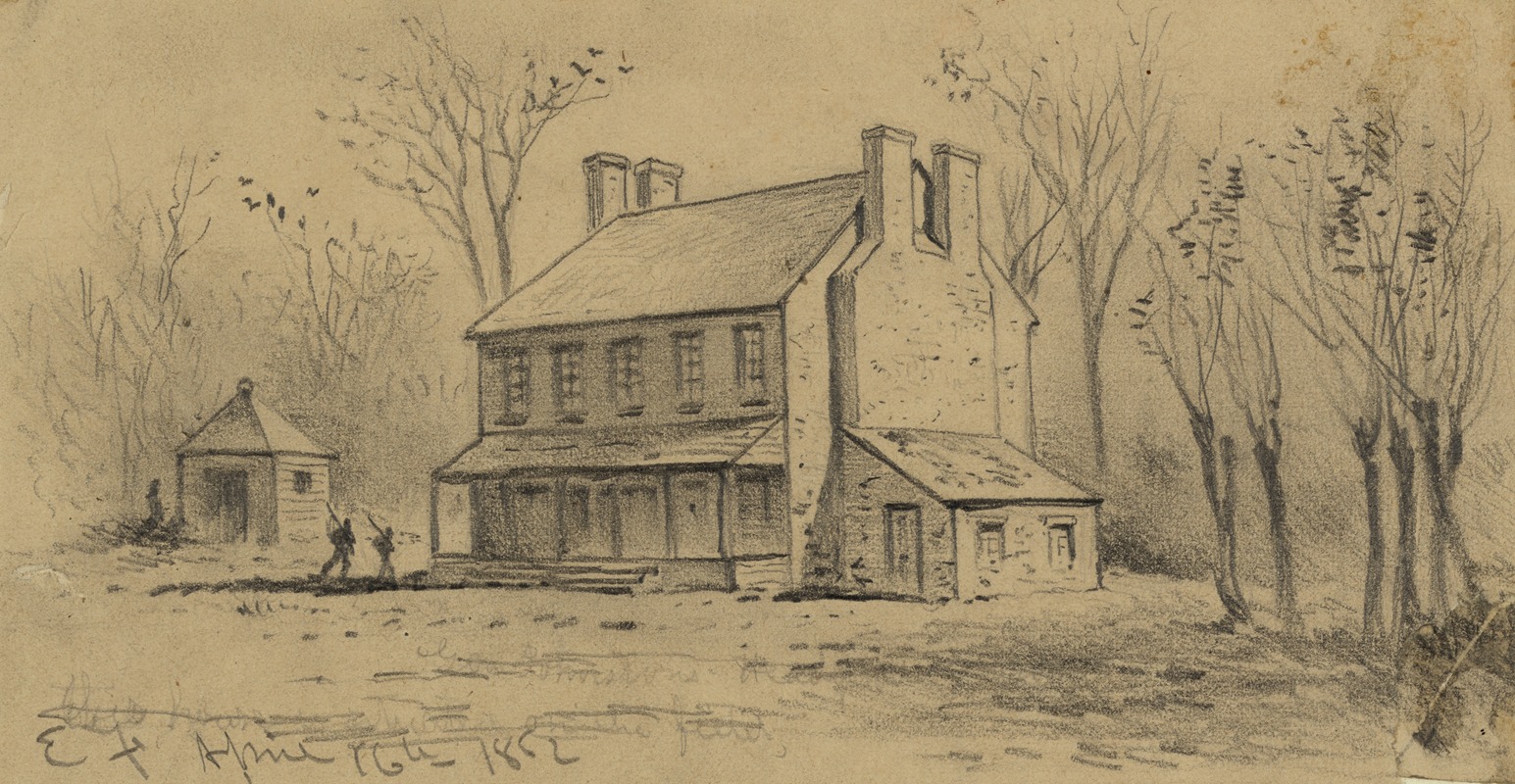 Edwin Forbes - Headquarters of Gen. Jos. E. Johnston, during the battle of the 1st Bull Run