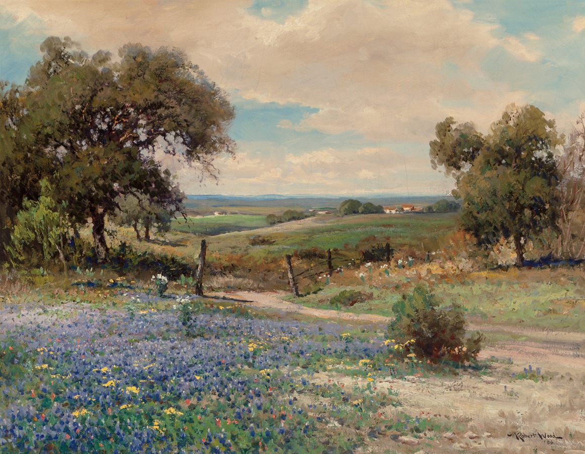 Bluebonnets by Robert William Wood - Artvee