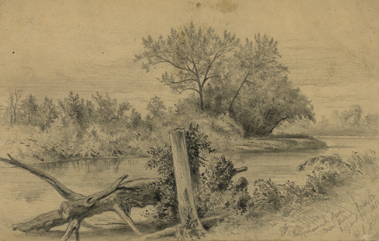 Edwin Forbes - Rappahannock River near Beverly Ford, Va. Sept. 9, 1863