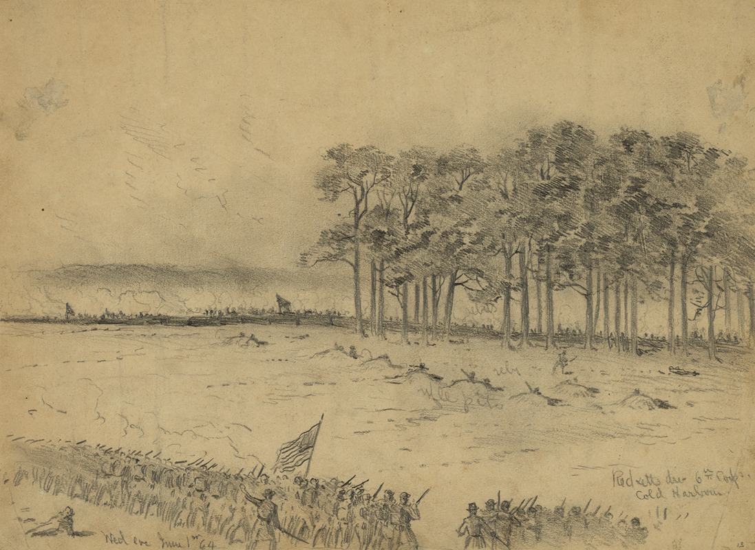 Edwin Forbes - Ricketts division, (6th Corps), Cold Harbor