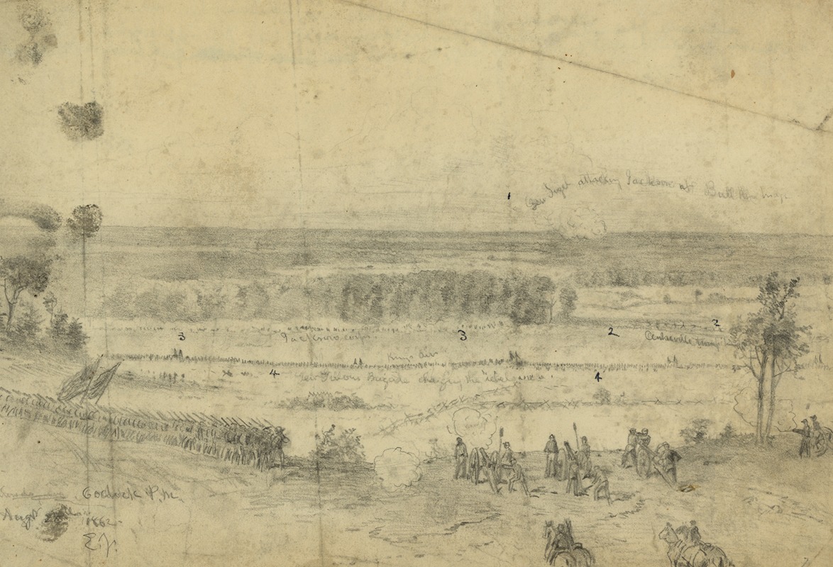 Edwin Forbes - The battle of Gainesville, Va.