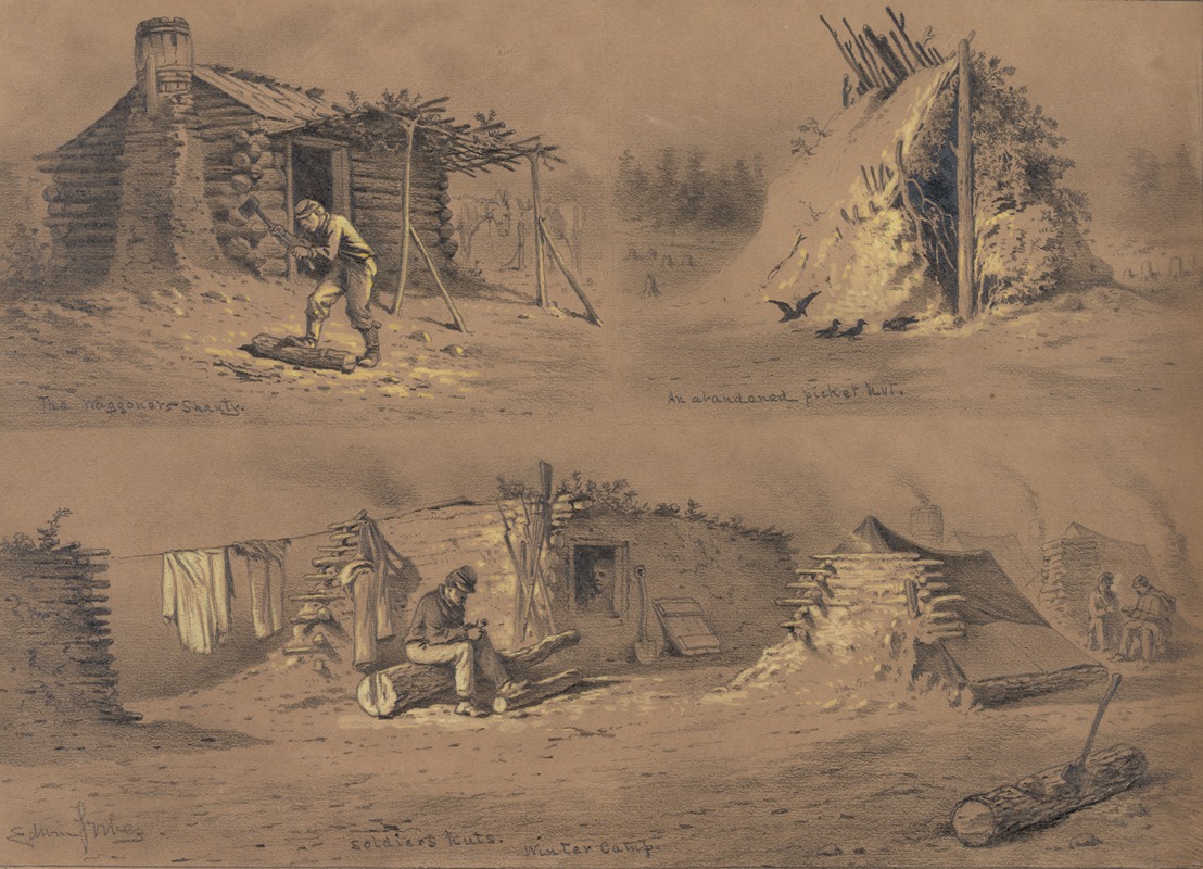 Edwin Forbes - The waggoner shanty