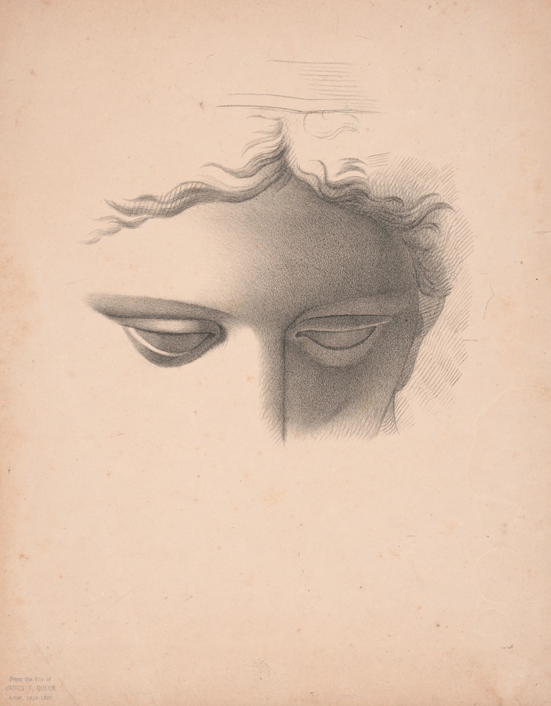 James Fuller Queen - Apollo Belvidere, study showing the forehead, eyes, and bridge of nose