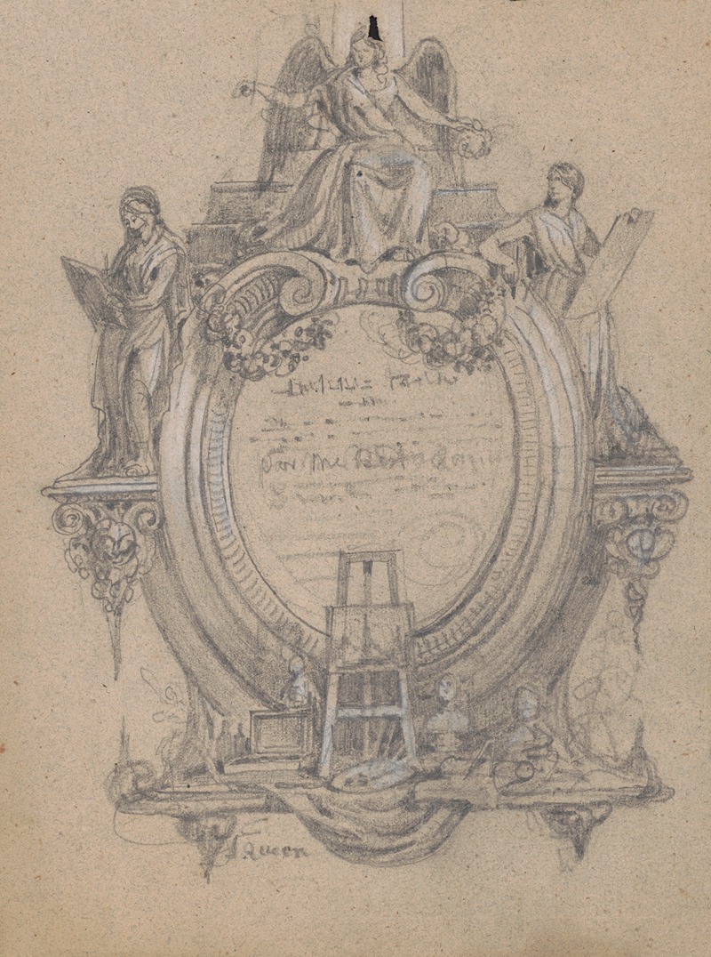 James Fuller Queen - Design for allegory relating to the arts