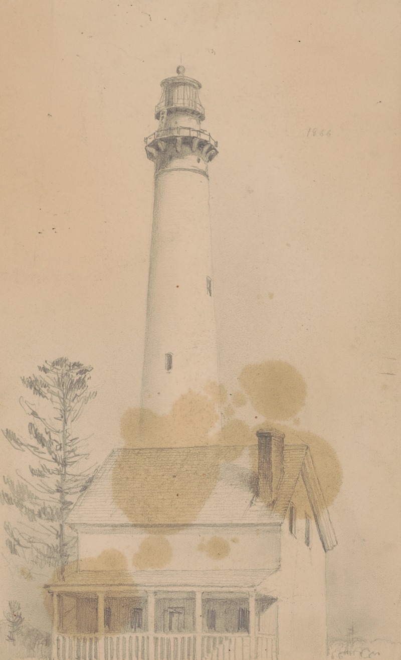 James Fuller Queen - Lighthouse above small house