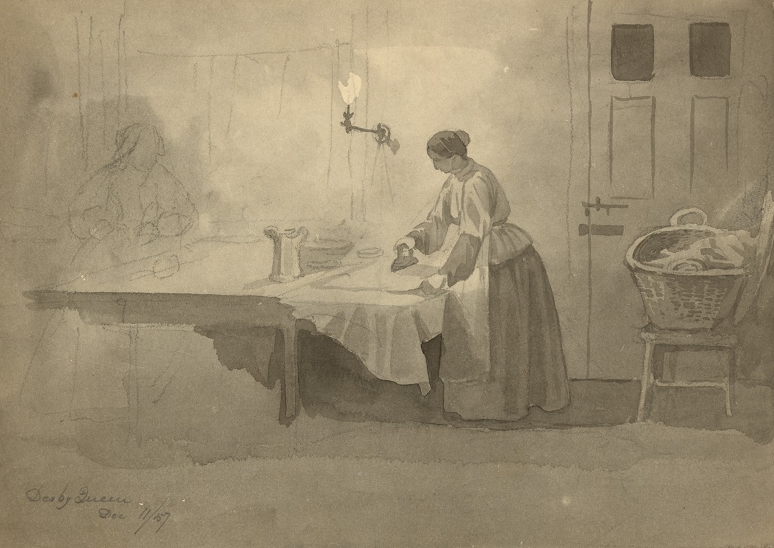 James Fuller Queen - Woman ironing at table