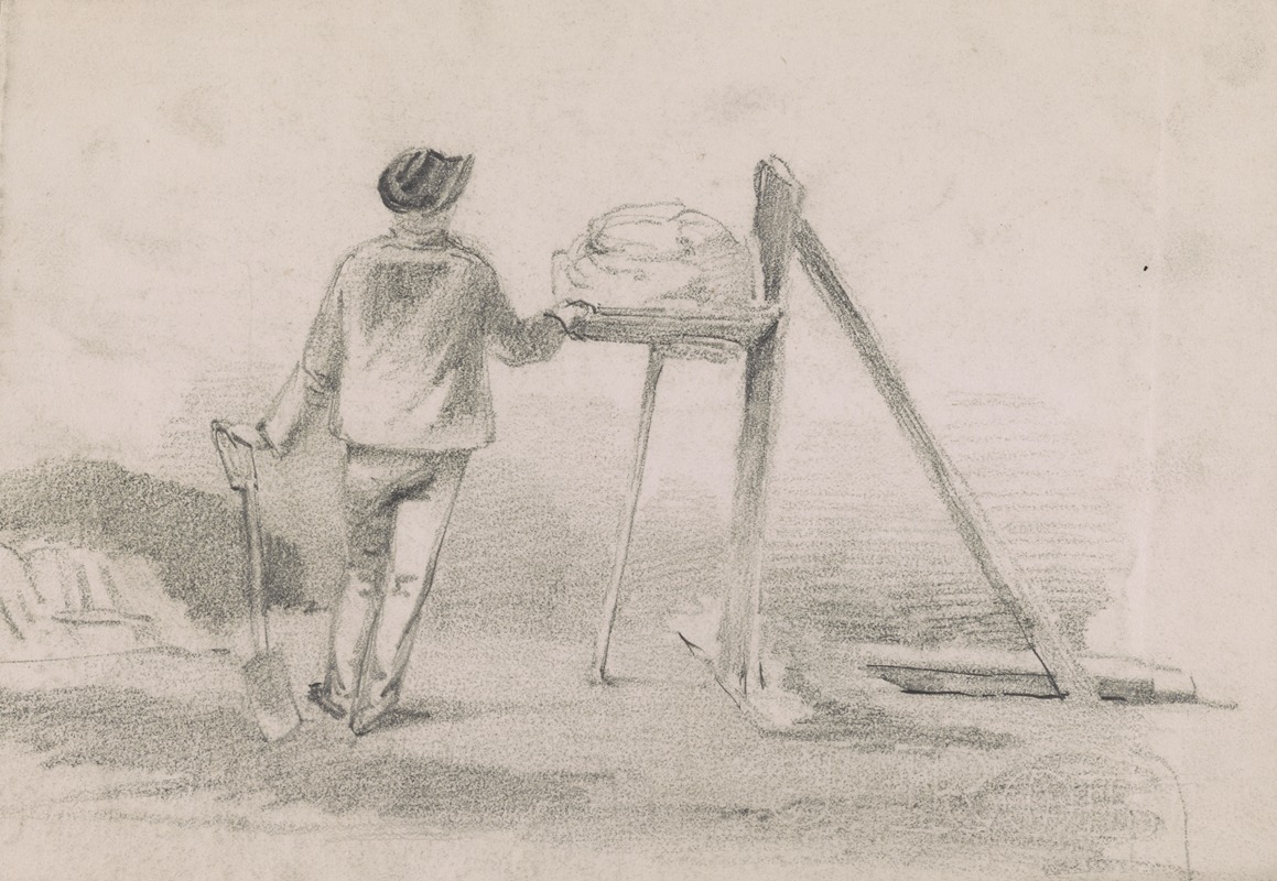 James Fuller Queen - Worker, perhaps a mason or hod carrier, seen from behind