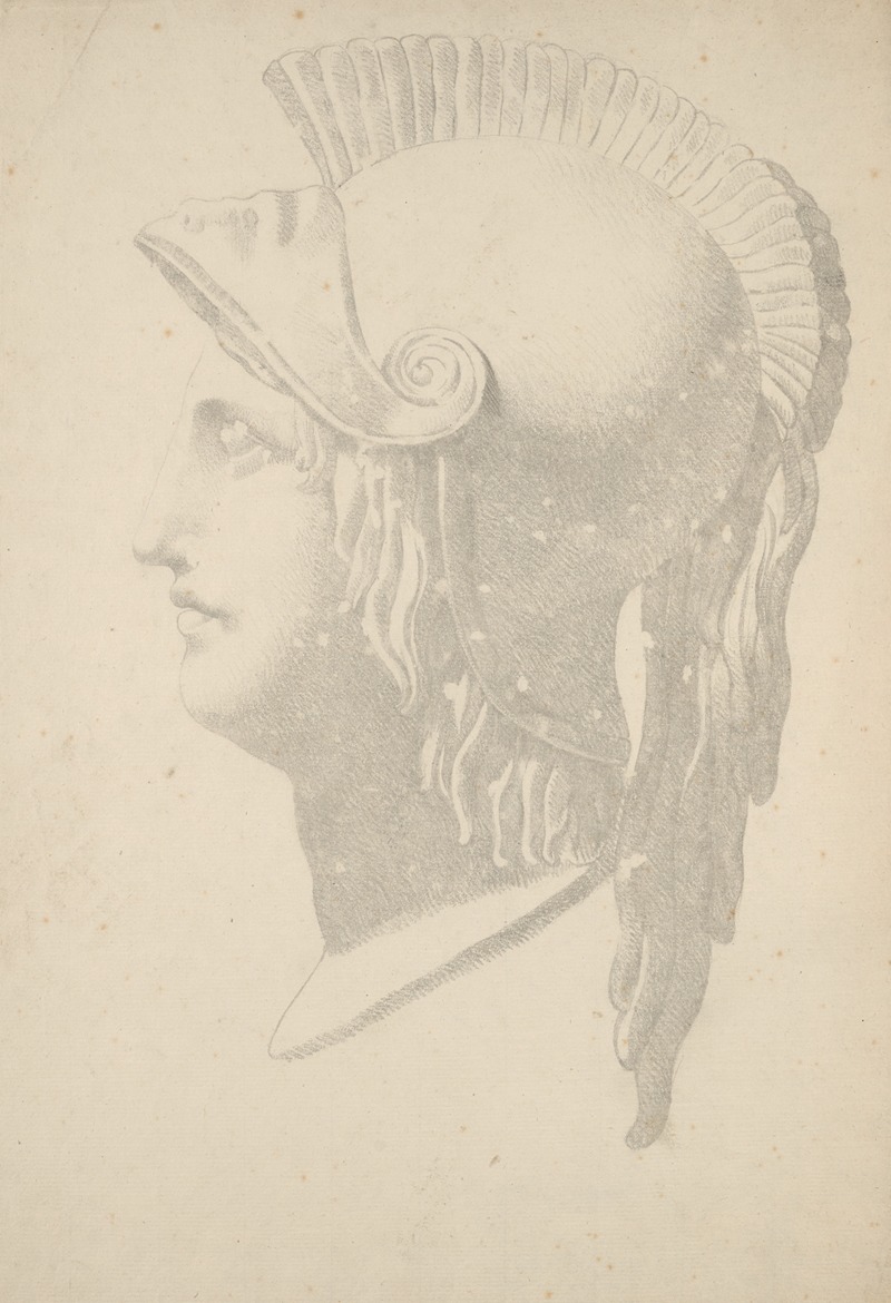 John Rubens Smith - Bust profile of a Greek soldier with helmet
