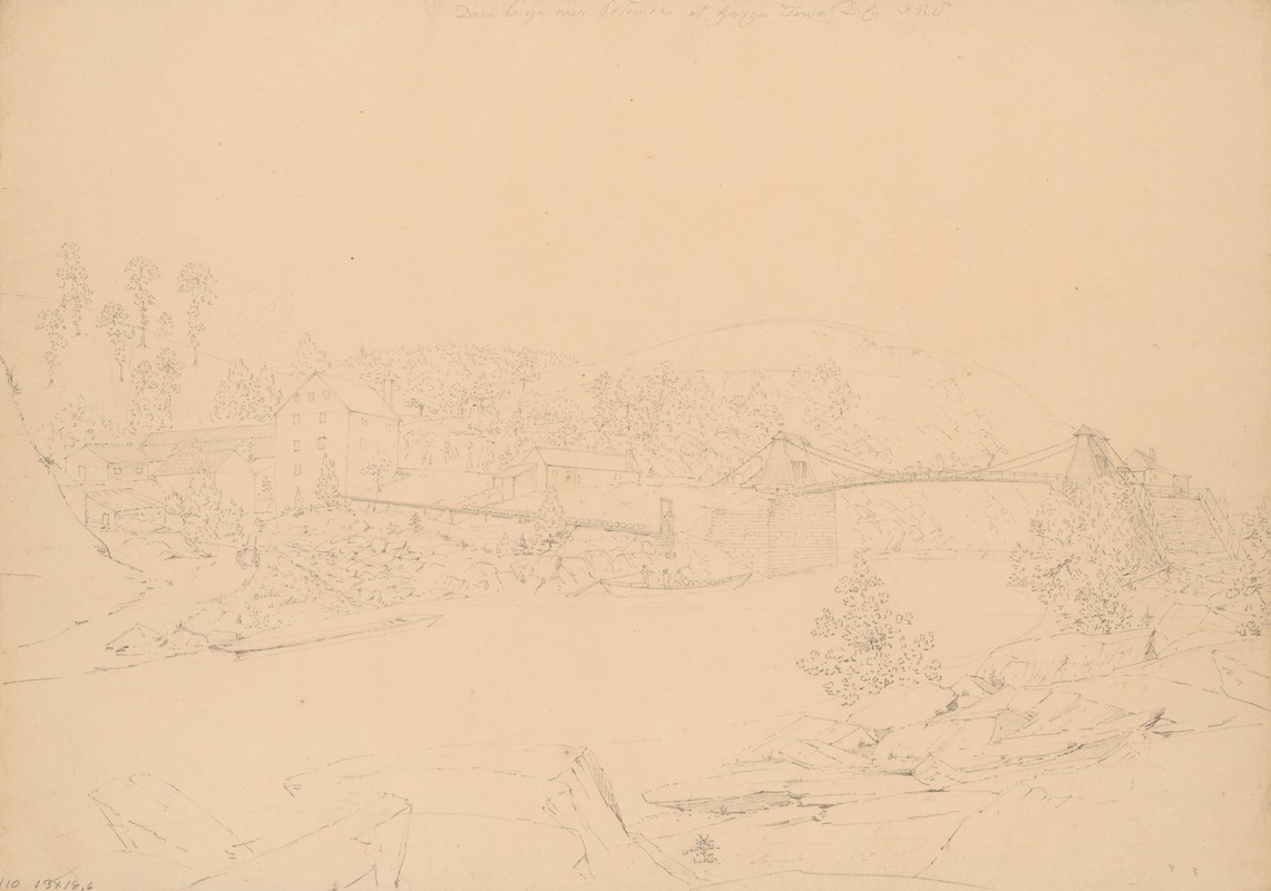 John Rubens Smith - Draw bridge over Potomac at George Town, D.C.