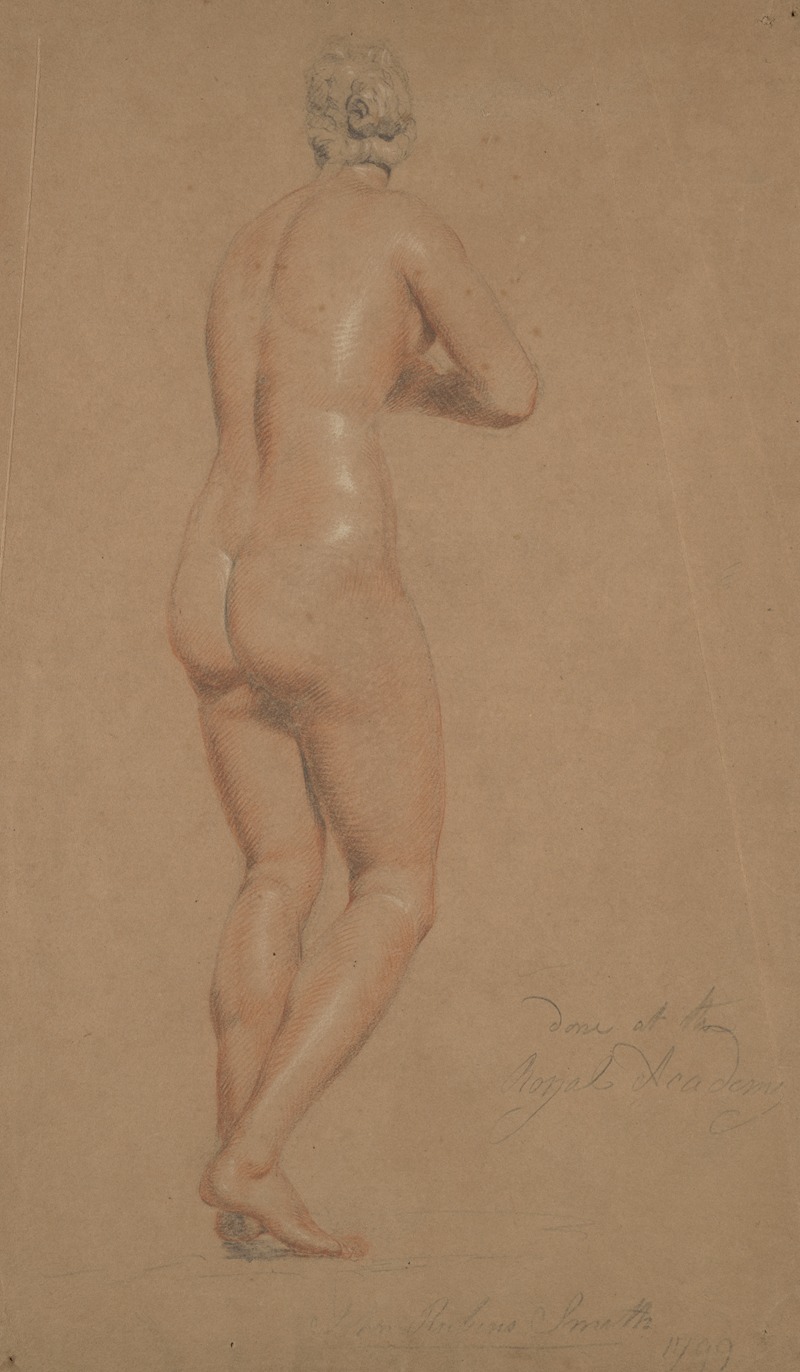 John Rubens Smith - Female nude, full-length, seen from behind