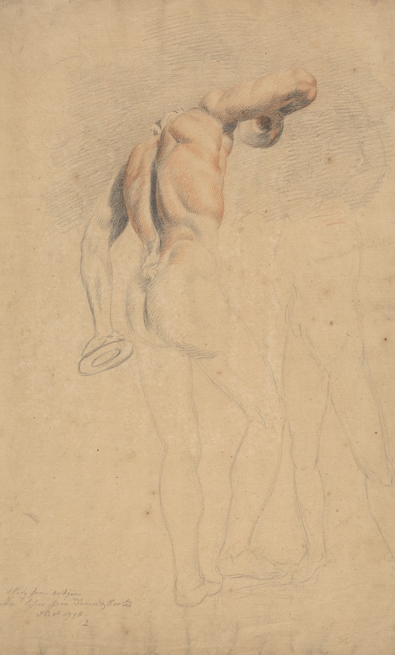 John Rubens Smith - Male figure, holding discus, seen from behind