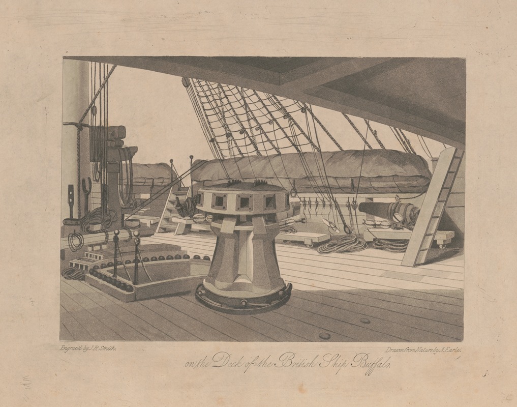 John Rubens Smith - On the deck of the British ship Buffalo