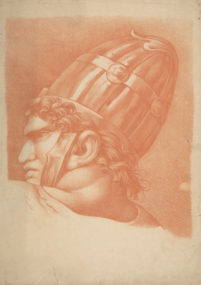 John Rubens Smith - Warrior in a helmet facing left