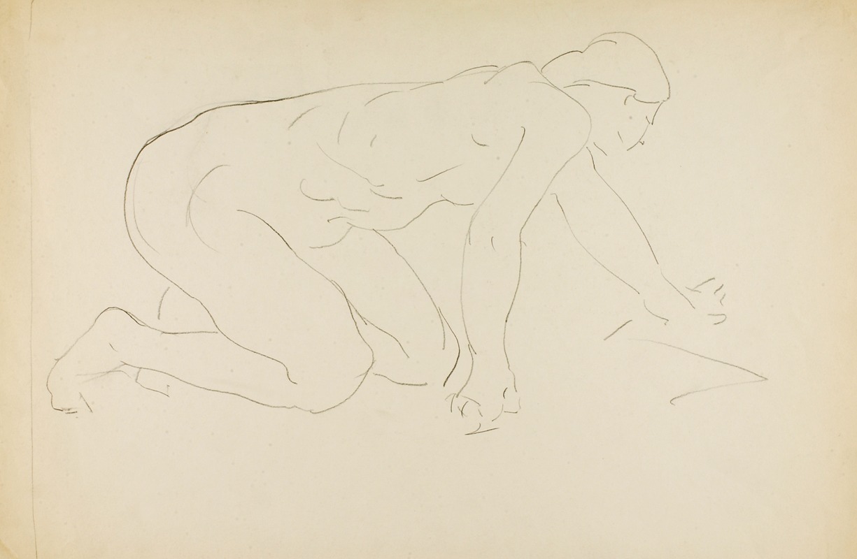 Alfred Henry Maurer - Crawling Nude