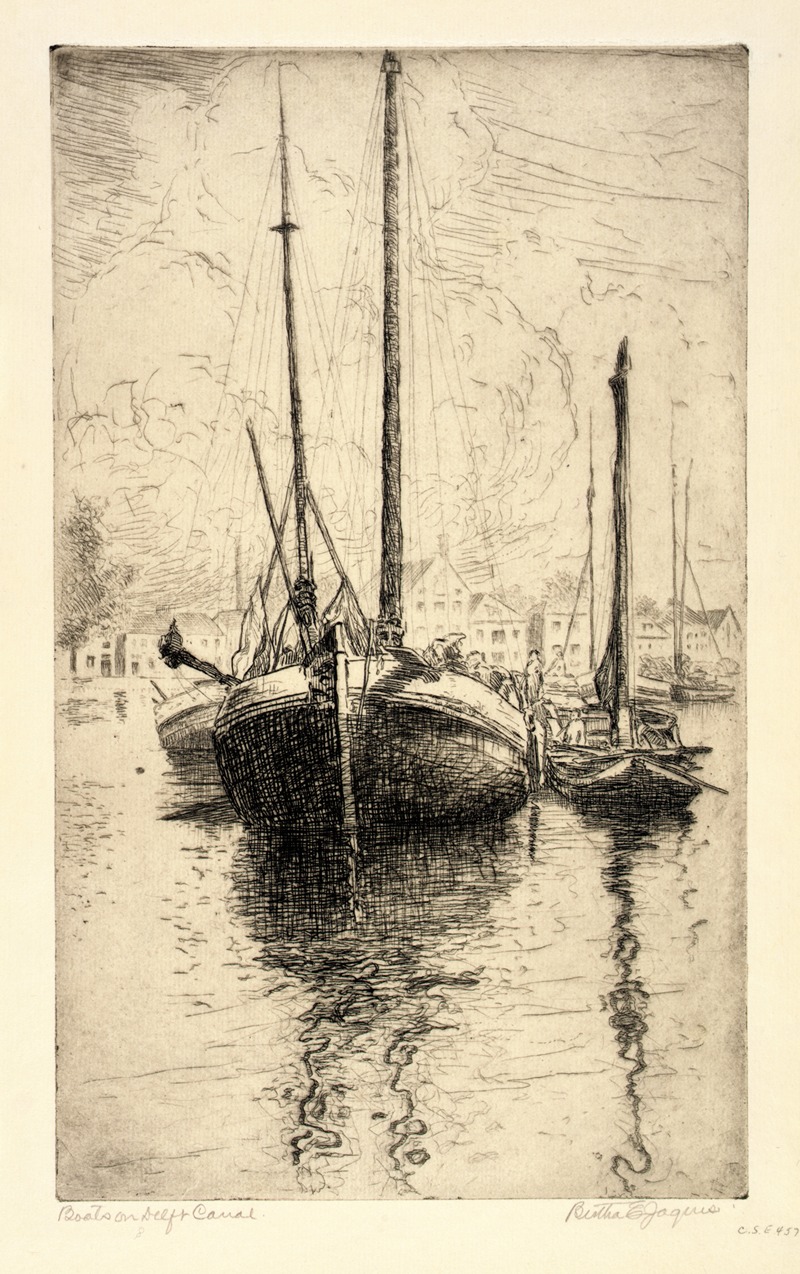 Bertha E. Jaques - Boats on Delft Canal