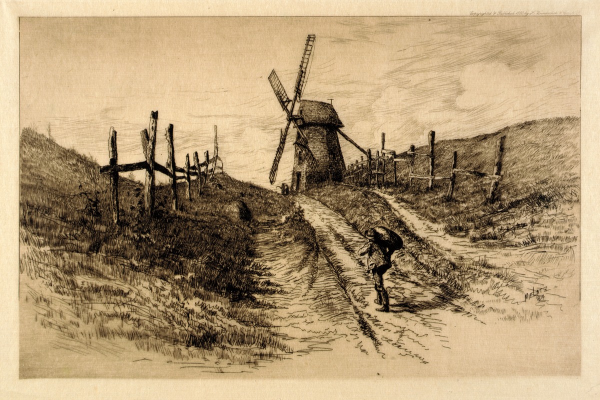 Charles Frederick William Mielatz - Landscape with Windmill