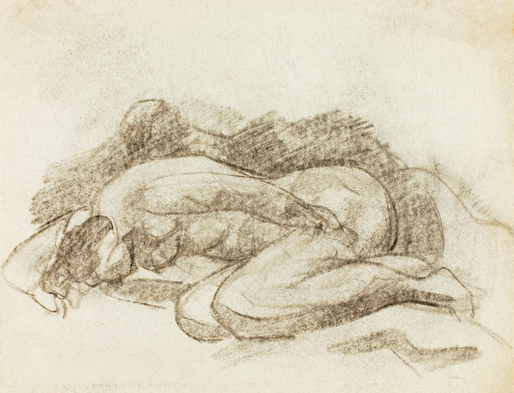 Carl Newman - Female Nude Lying Down