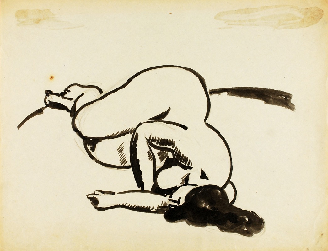 Carl Newman - Female Nude Lying Down