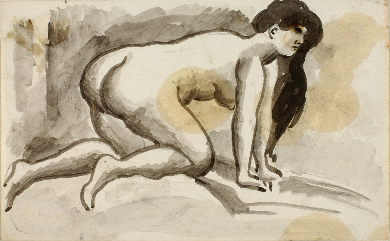 Carl Newman - Female Nude on Hands and Knees