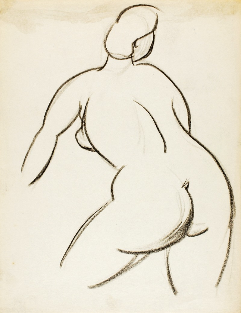 Carl Newman - Female Nude, Back View