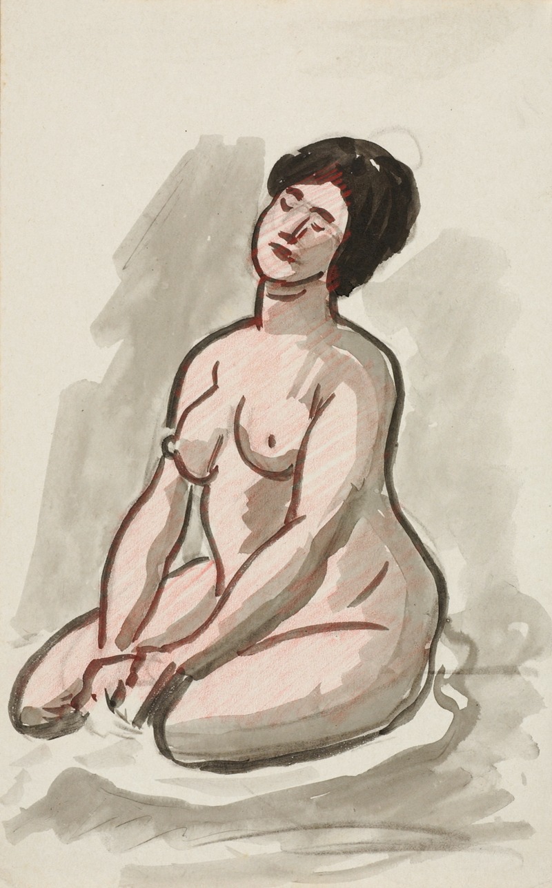 Carl Newman - Female Nude, Sitting