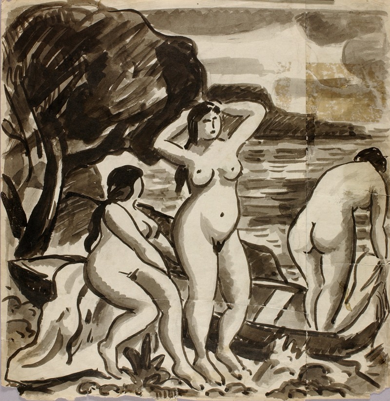 Carl Newman - Group of Three Female Nudes