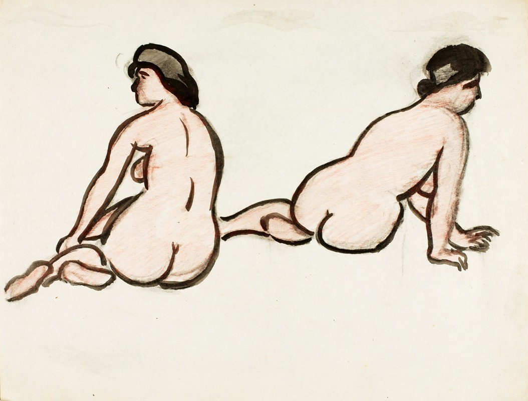 Carl Newman - Group of Two Female Nudes