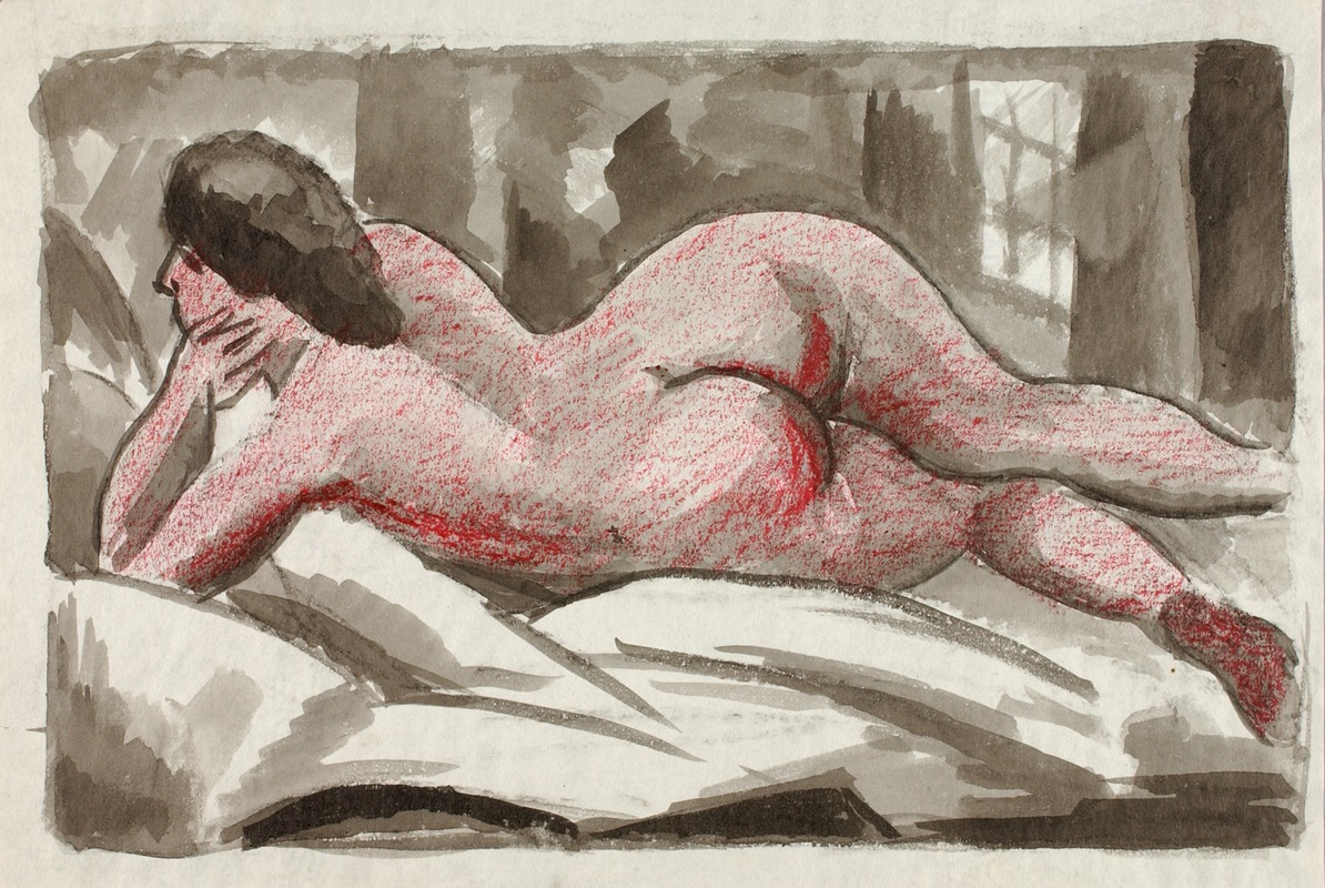 Carl Newman - Reclining Female Nude